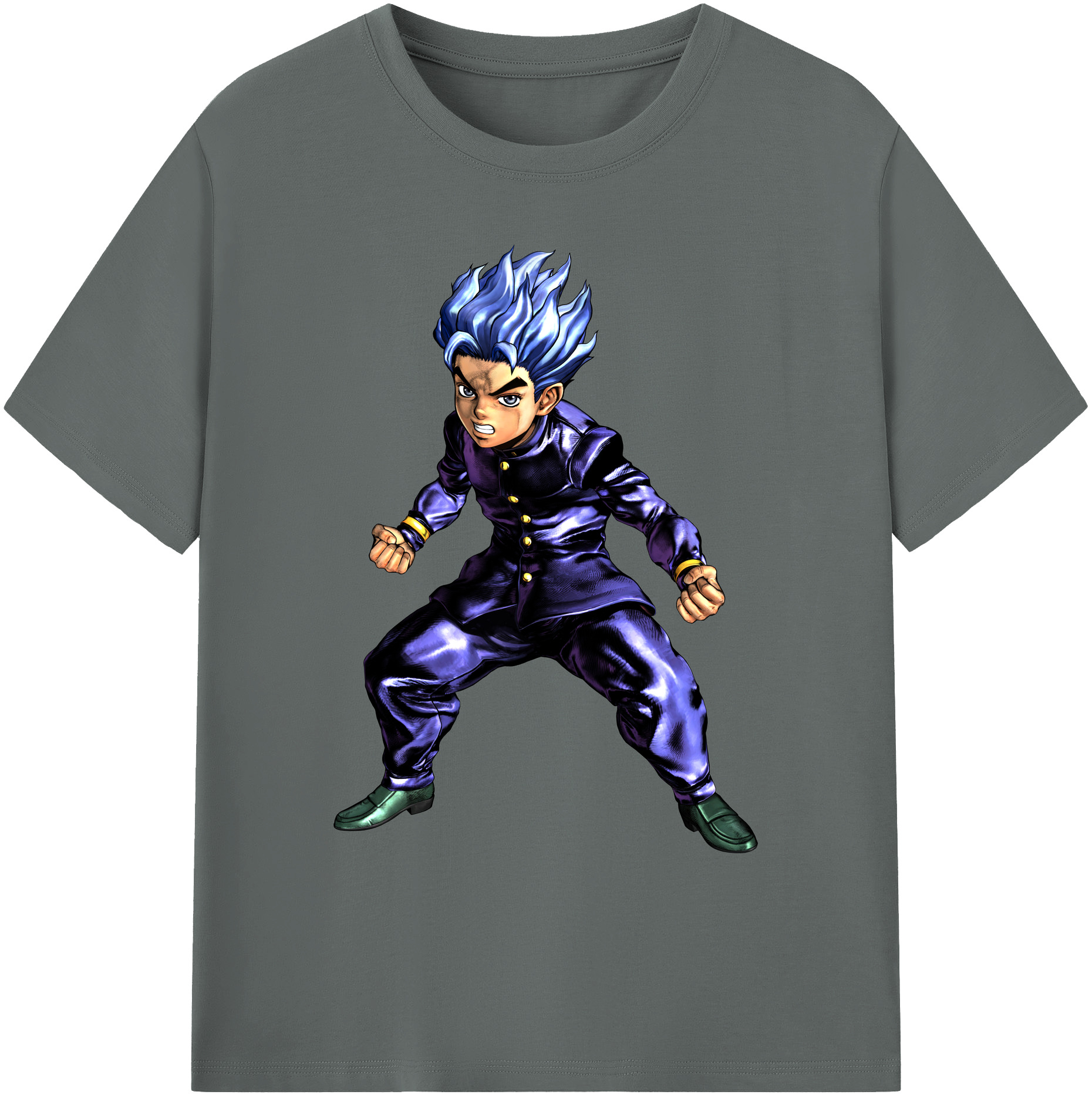 （画像用） ジョジョの奇妙な冒険 広瀨康一 JoJo's Bizarre Adventure Hirose Koichi 綿100％ メンズ半袖Tシャツ｜肌触りやわらか＆通気性